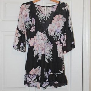 Forever 21 Contemporary Floral Shorts Romper